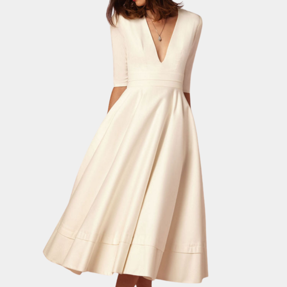 Vesna | Classic A-Line Midi Dress
