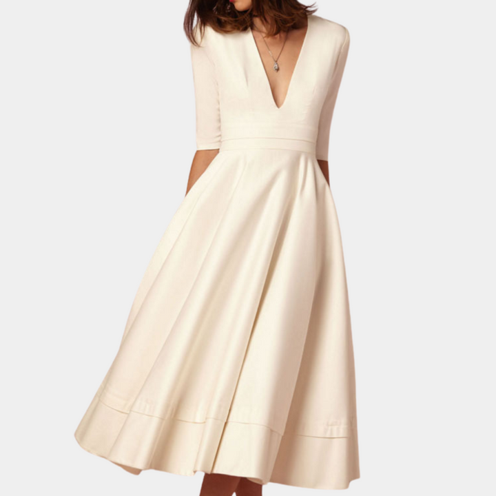 Vesna | Classic A-Line Midi Dress