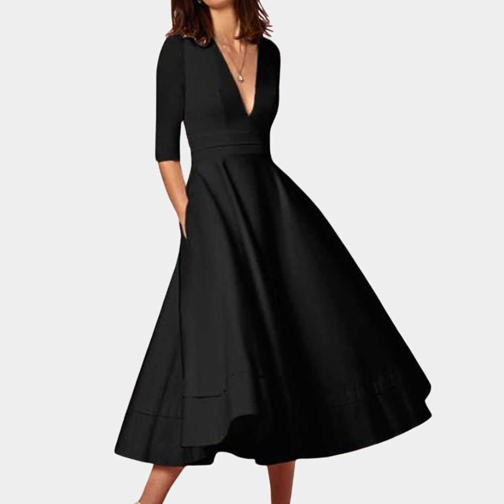 Vesna | Classic A-Line Midi Dress