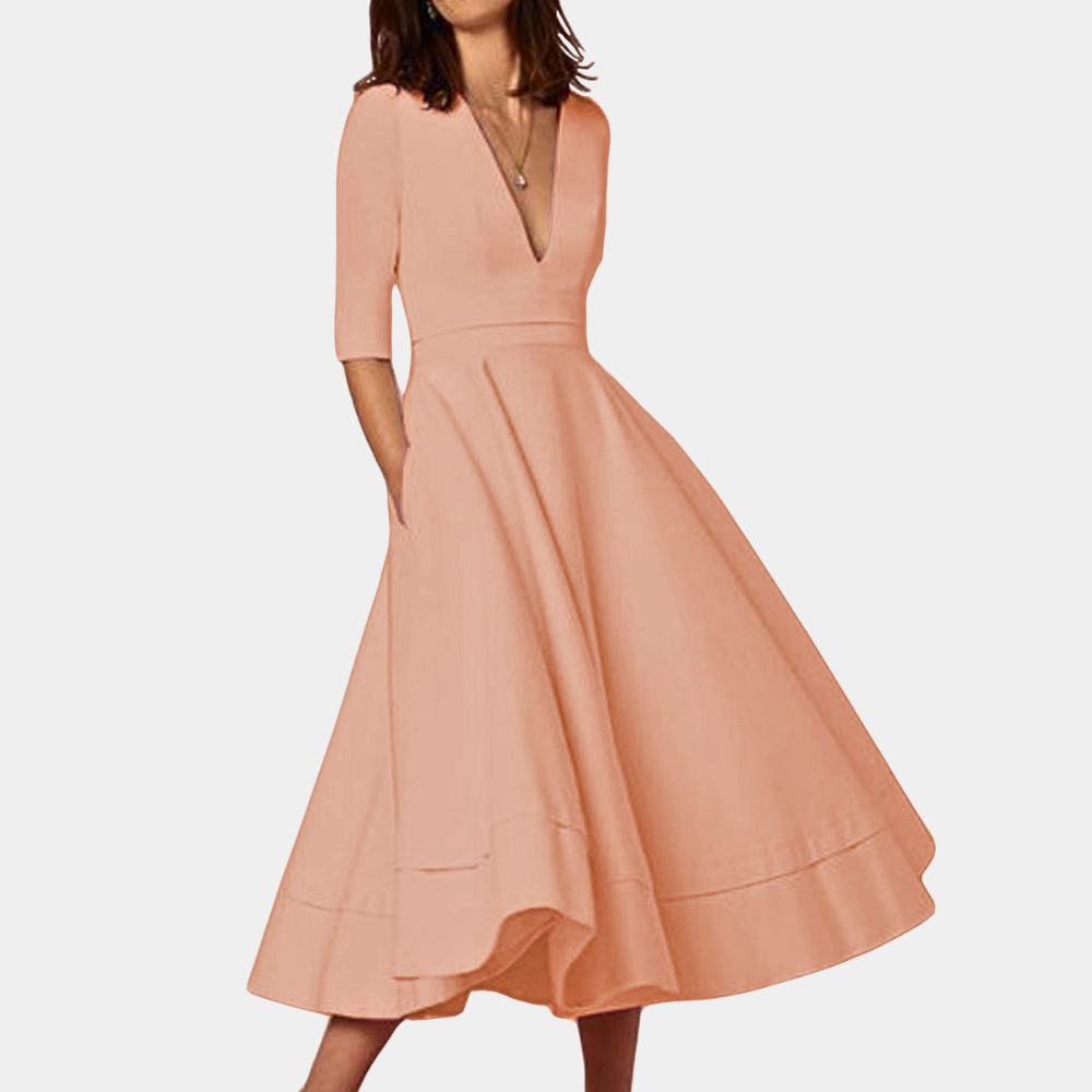 Vesna | Classic A-Line Midi Dress