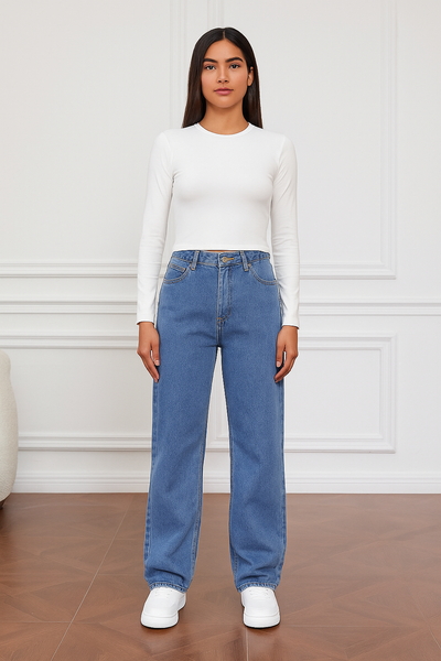 DENIVA™ | Vintage High-Waist Straight Jeans