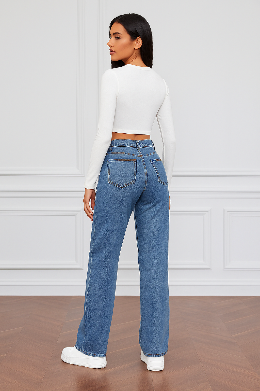 DENIVA™ | Vintage High-Waist Straight Jeans