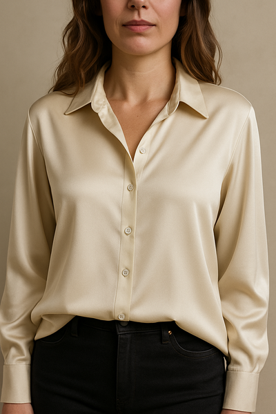 LUNÉA™ | Luxe Satin Retro Shirt