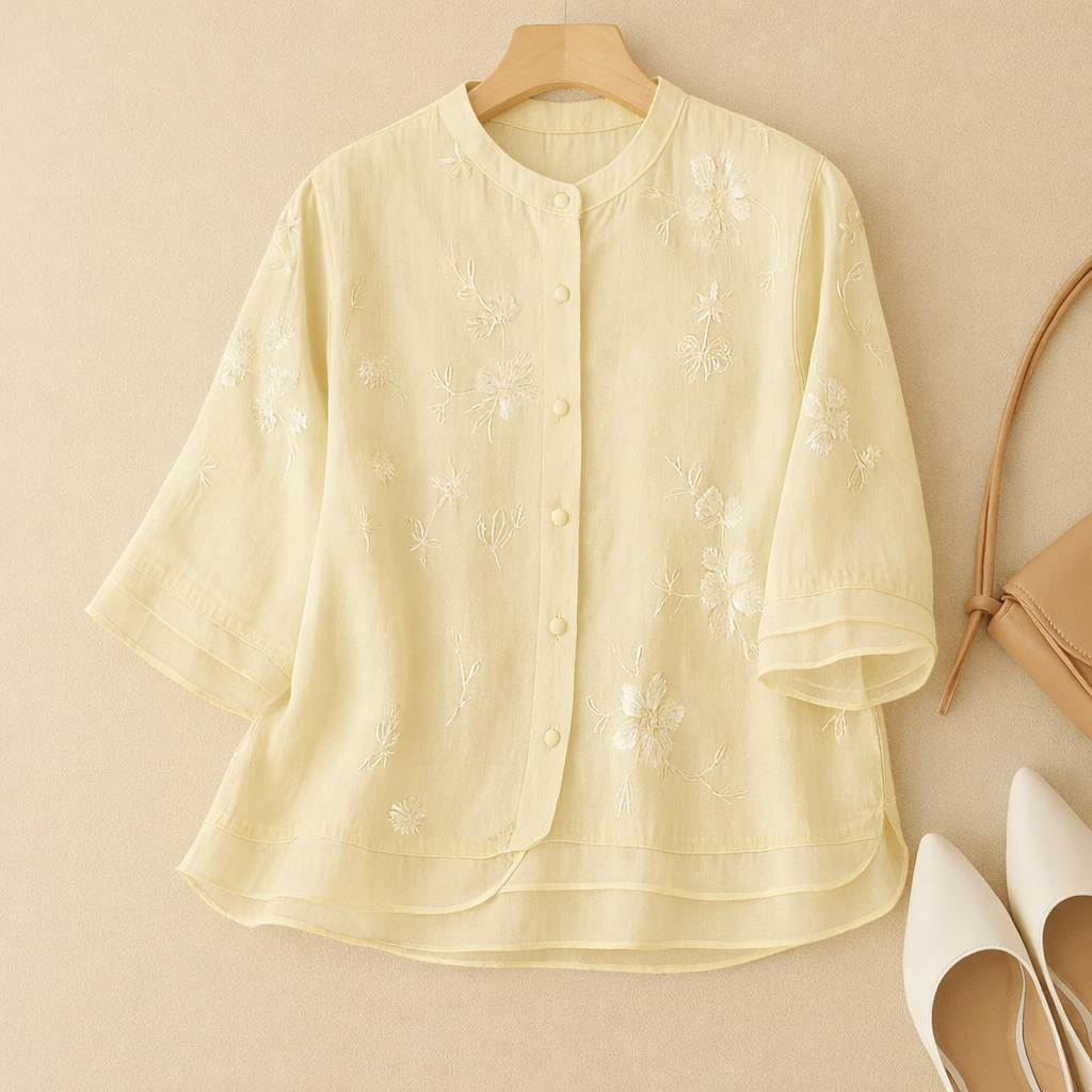 Beaumont | Embroidered Accent Blouse