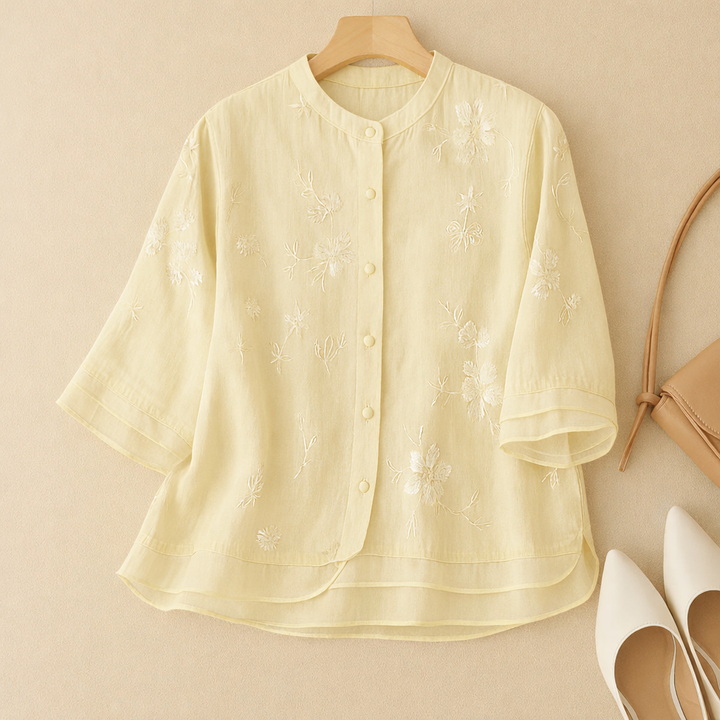 Beaumont | Embroidered Accent Blouse