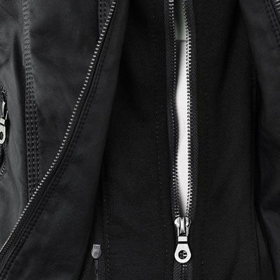 Sienna™ | Women's Waterproof Leather Jacket with Hood