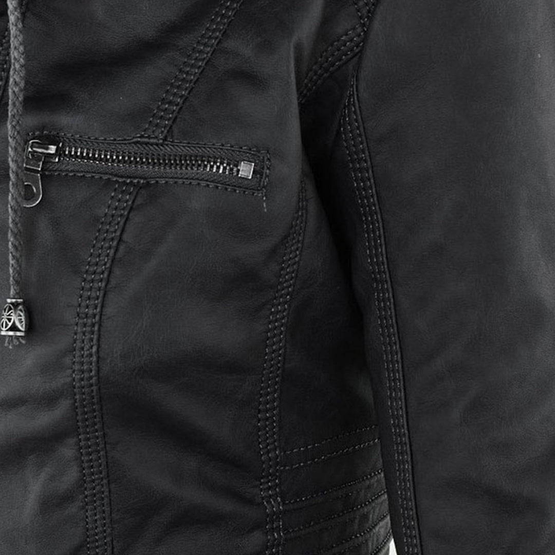 Sienna™ | Women's Waterproof Leather Jacket with Hood
