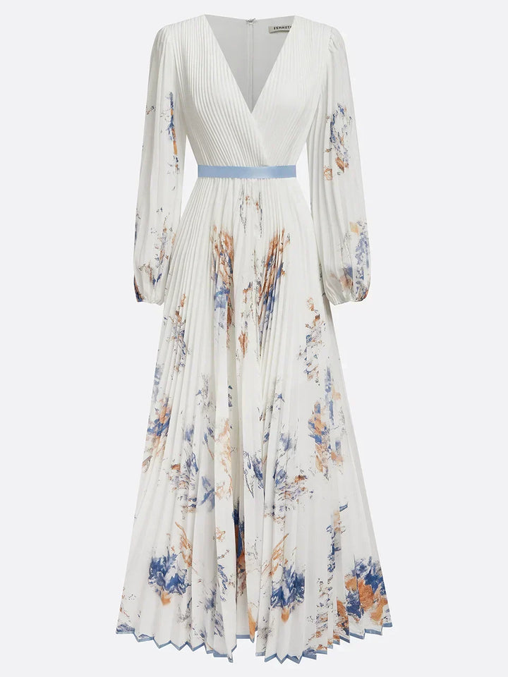 Anneliese | V-Neck Puff Sleeve Maxi Dress