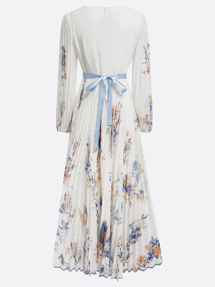 Anneliese | V-Neck Puff Sleeve Maxi Dress