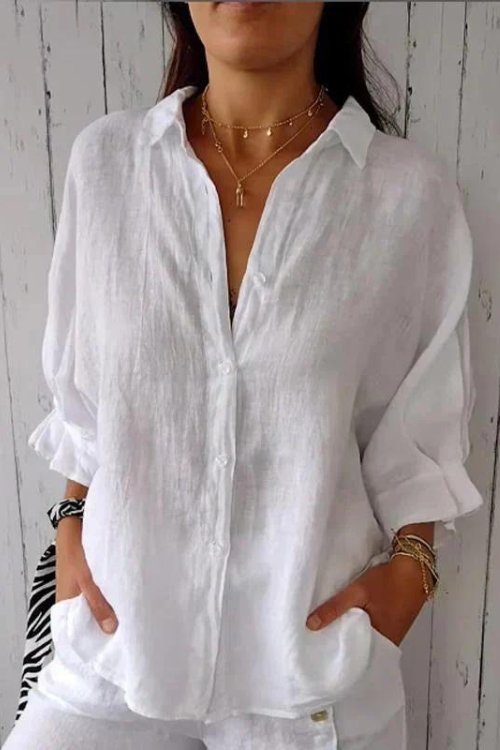 Aubrey™ | Classic Elegance Button Blouse