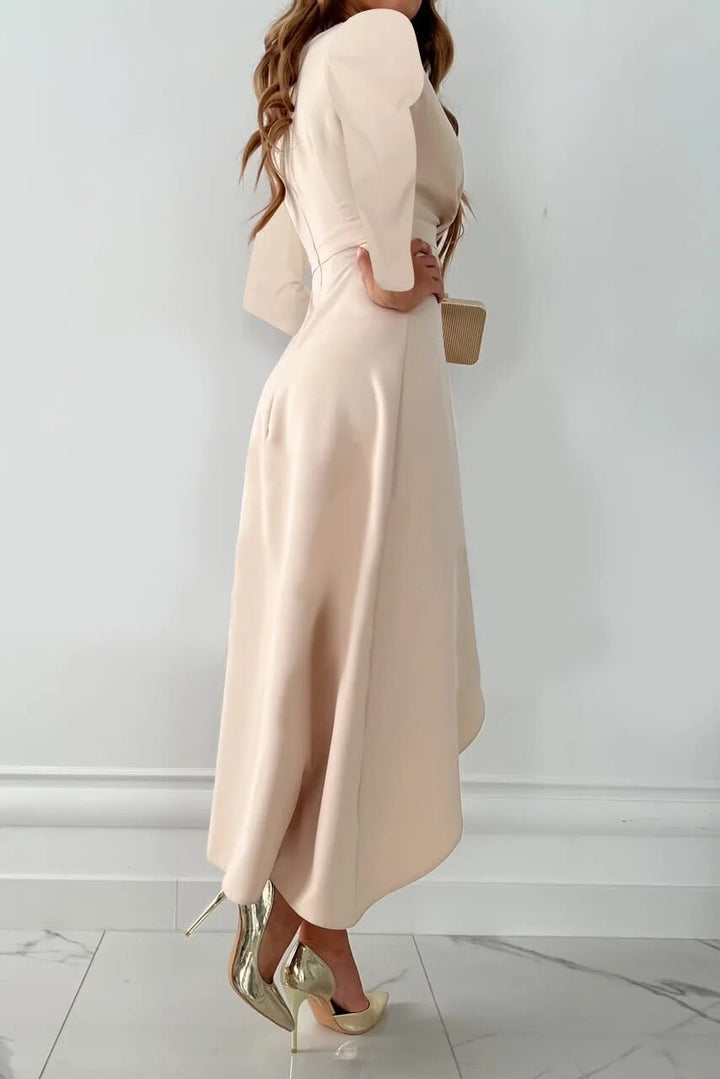 Theodora | V-Neck Sheath Midi Dress