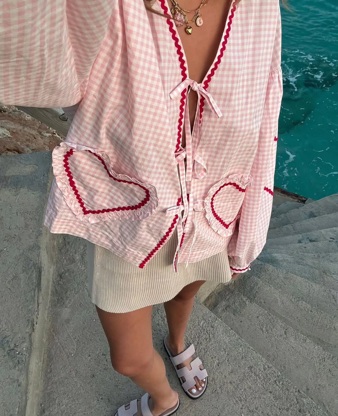 Gracie | Heart Pocket Blouse