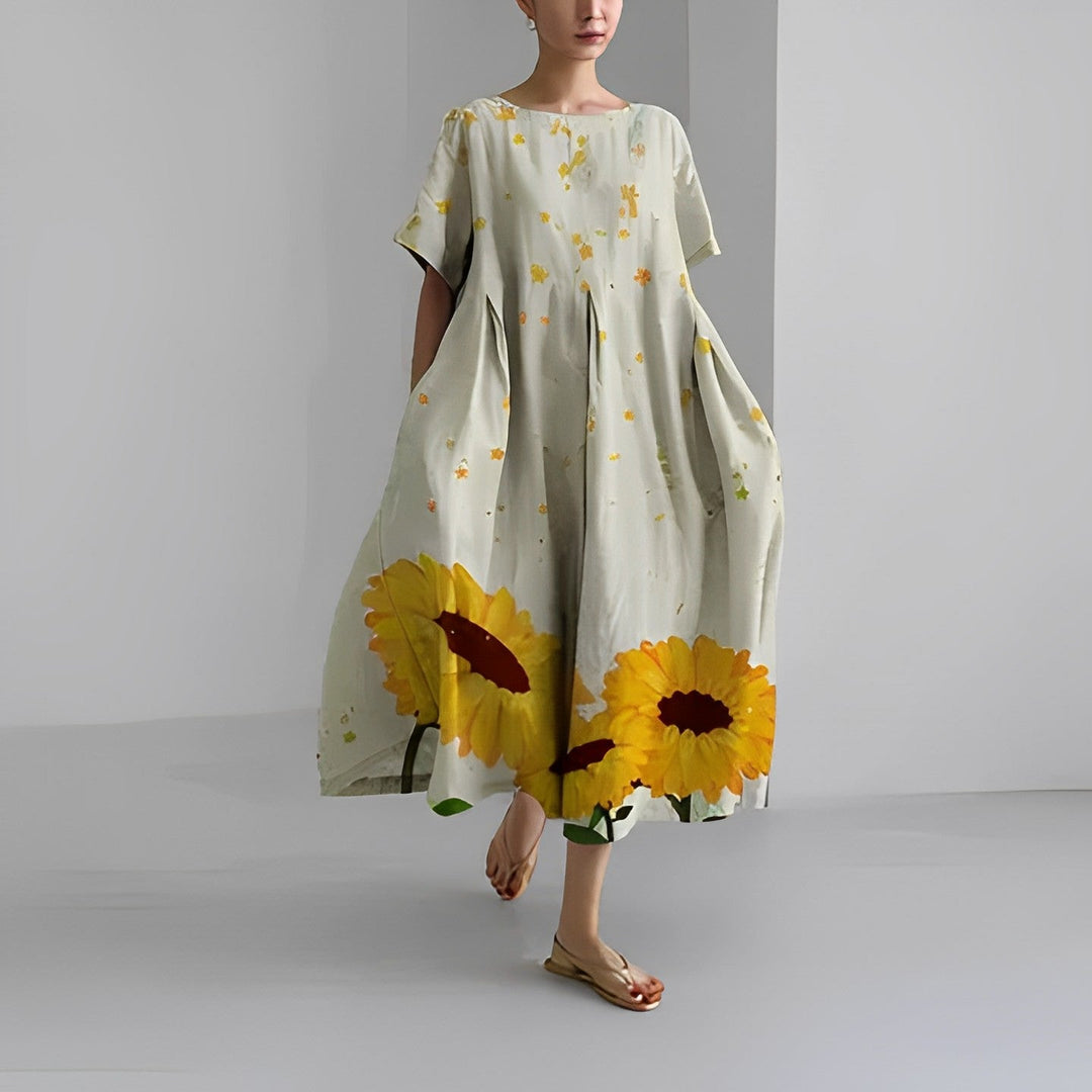 Rosamund | Bohemian Floral Print Dress