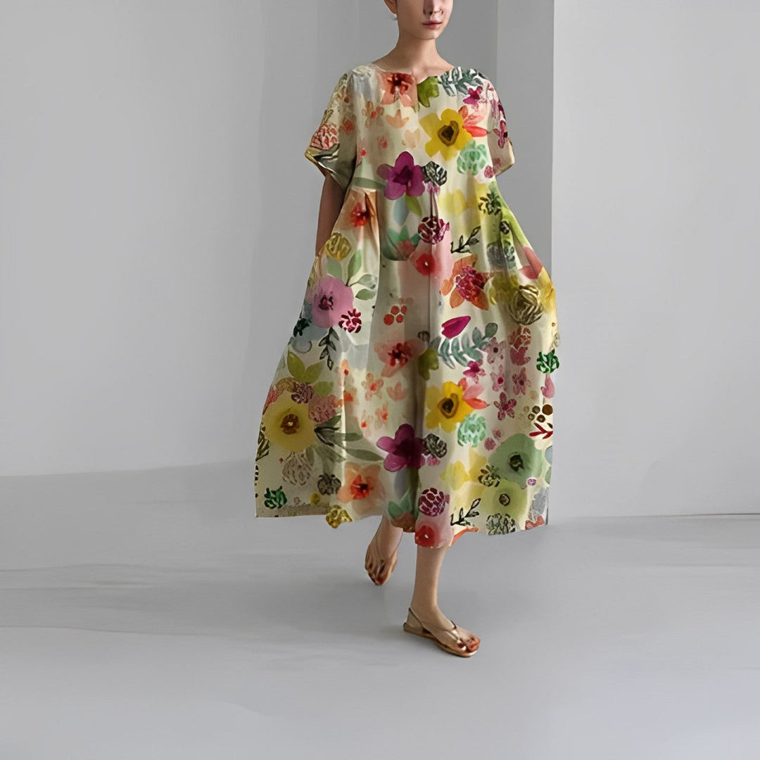 Rosamund | Bohemian Floral Print Dress