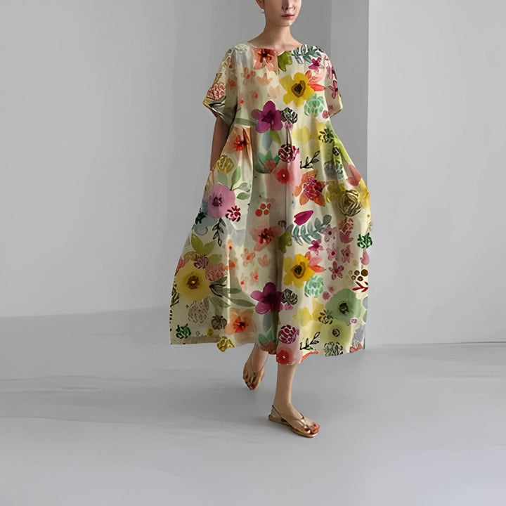 Rosamund | Bohemian Floral Print Dress