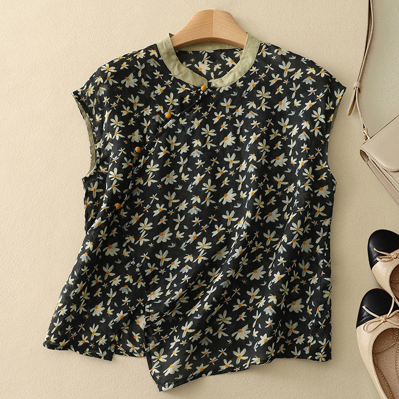 Ardene | Linen Mandarin Collar Top