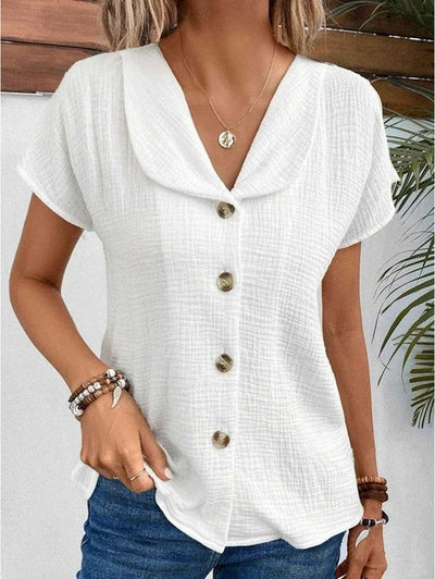 Celina™ | Collared Button-Up Top