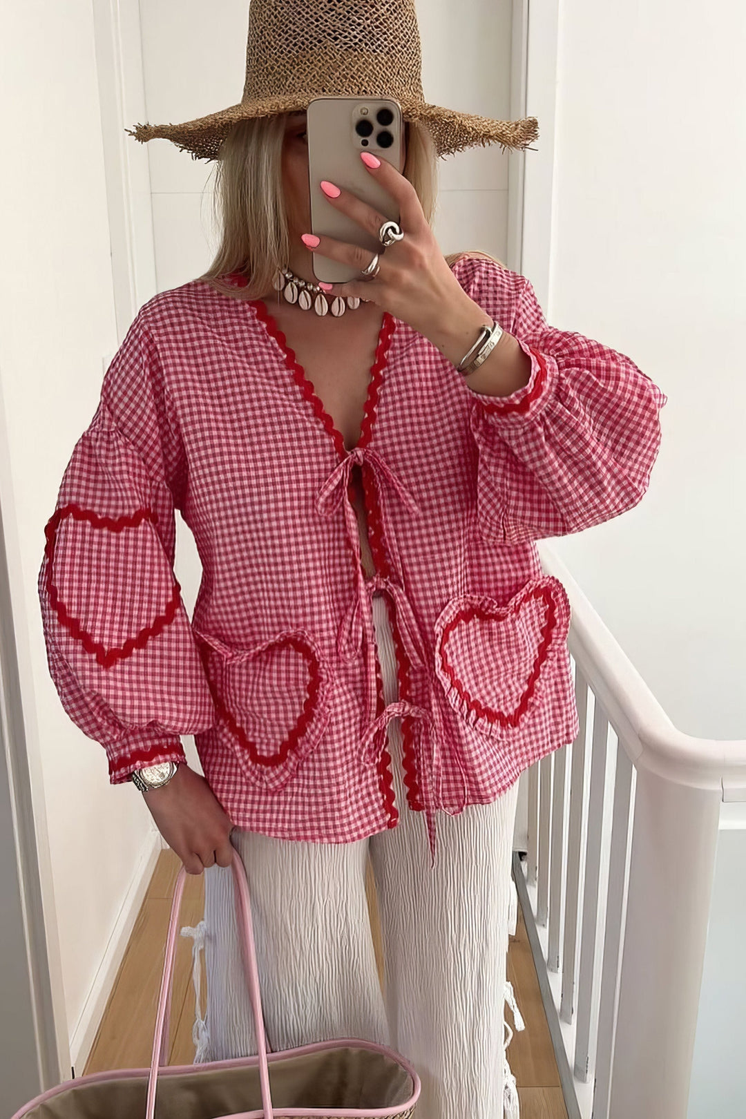 Gracie | Heart Pocket Blouse