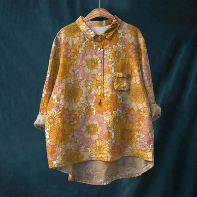 Estelle™ | Fresh Floral Midi Shirt
