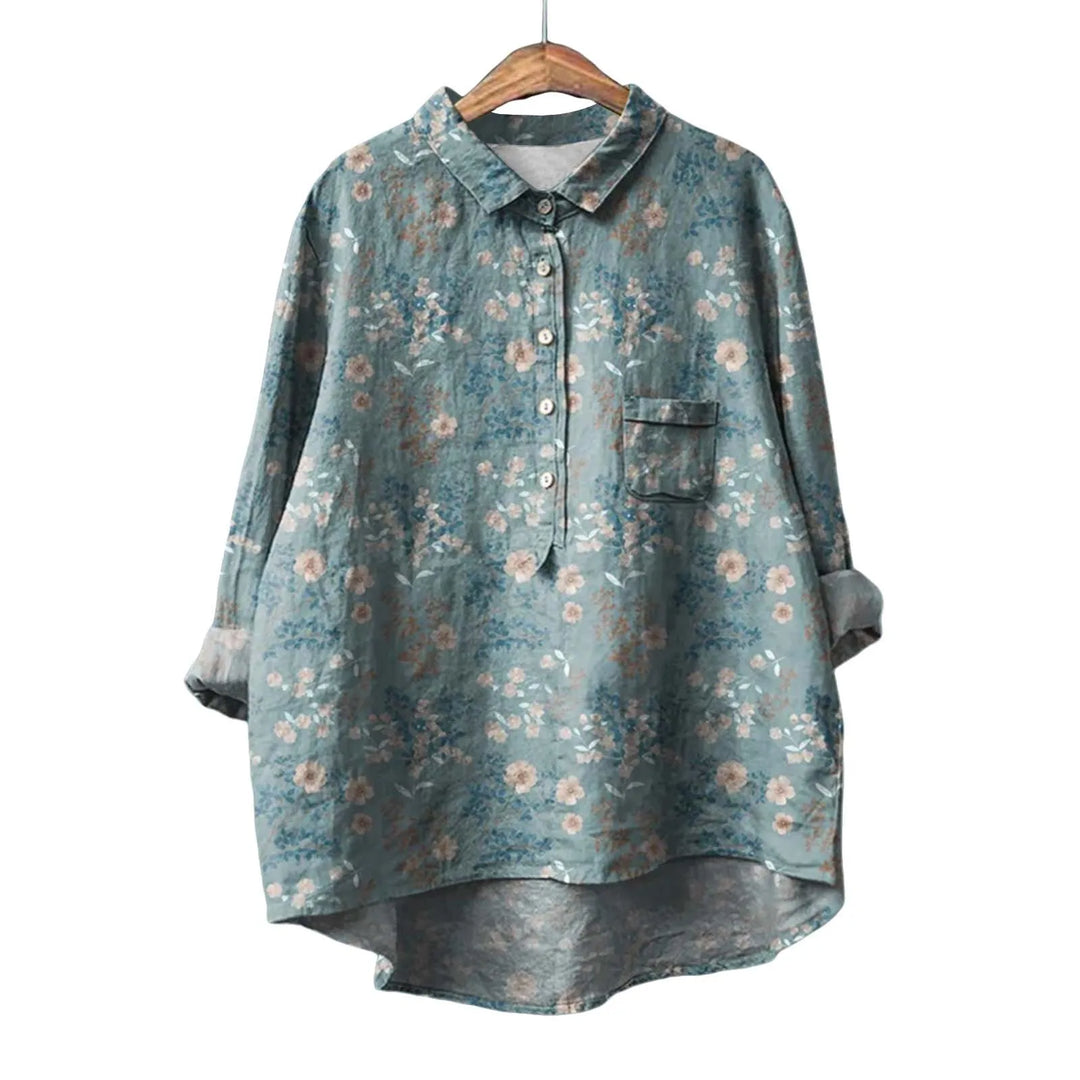 Estelle™ | Fresh Floral Midi Shirt