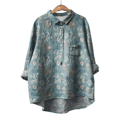 Estelle™ | Fresh Floral Midi Shirt