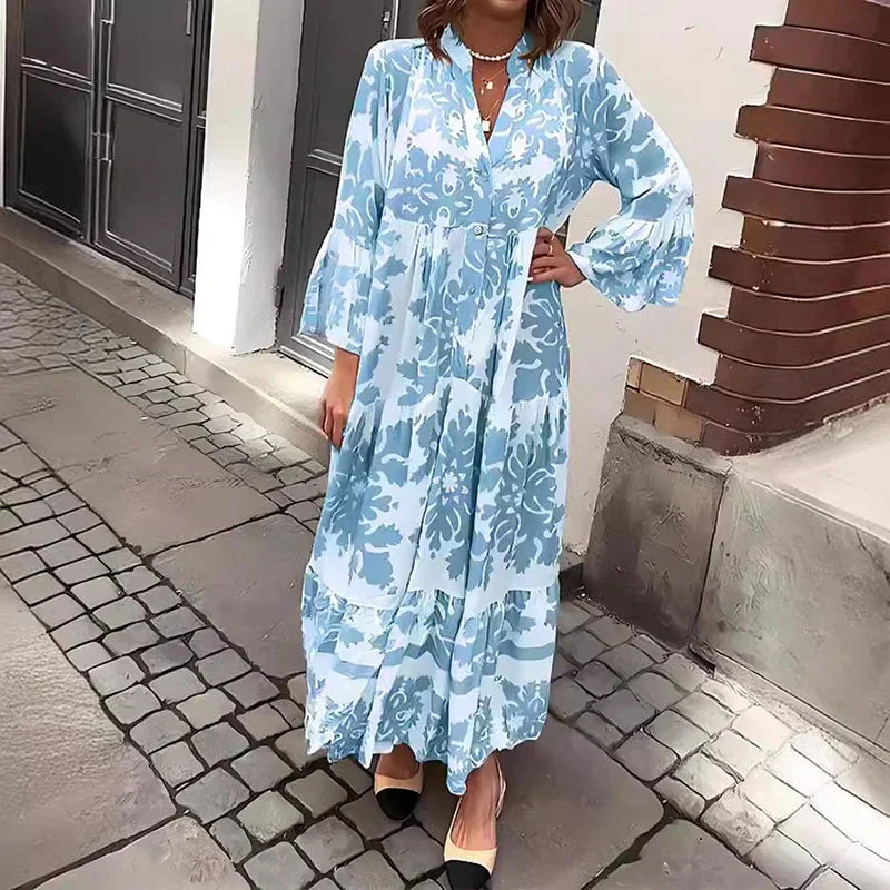 Ottoline | Printed Boho Maxi Dress