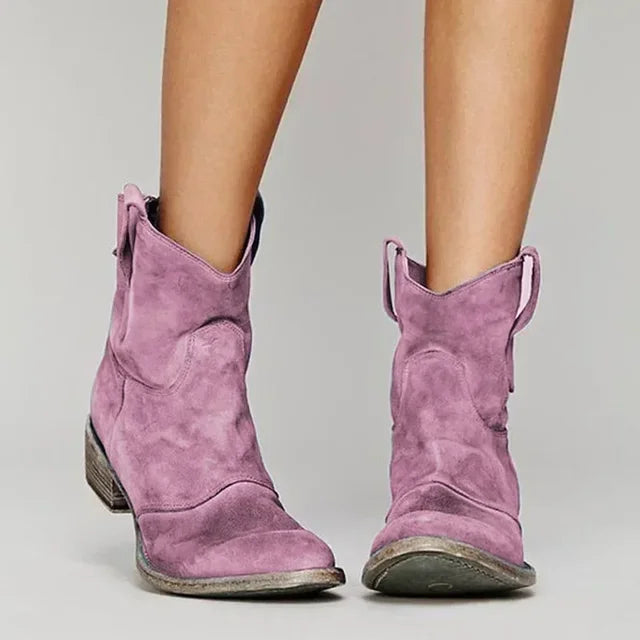 Ondine | Vintage Cowboy Ankle Boots