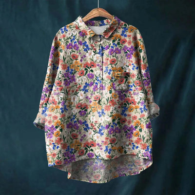Estelle™ | Fresh Floral Midi Shirt