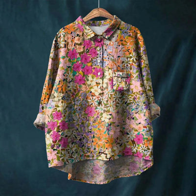 Estelle™ | Fresh Floral Midi Shirt
