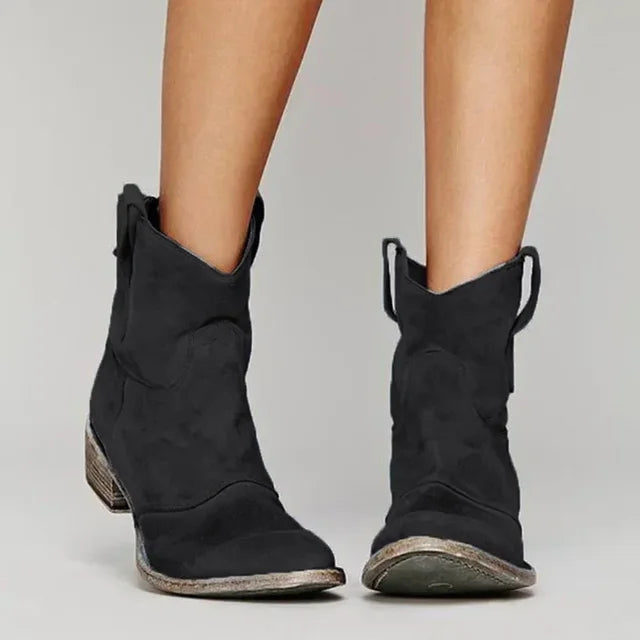 Ondine | Vintage Cowboy Ankle Boots