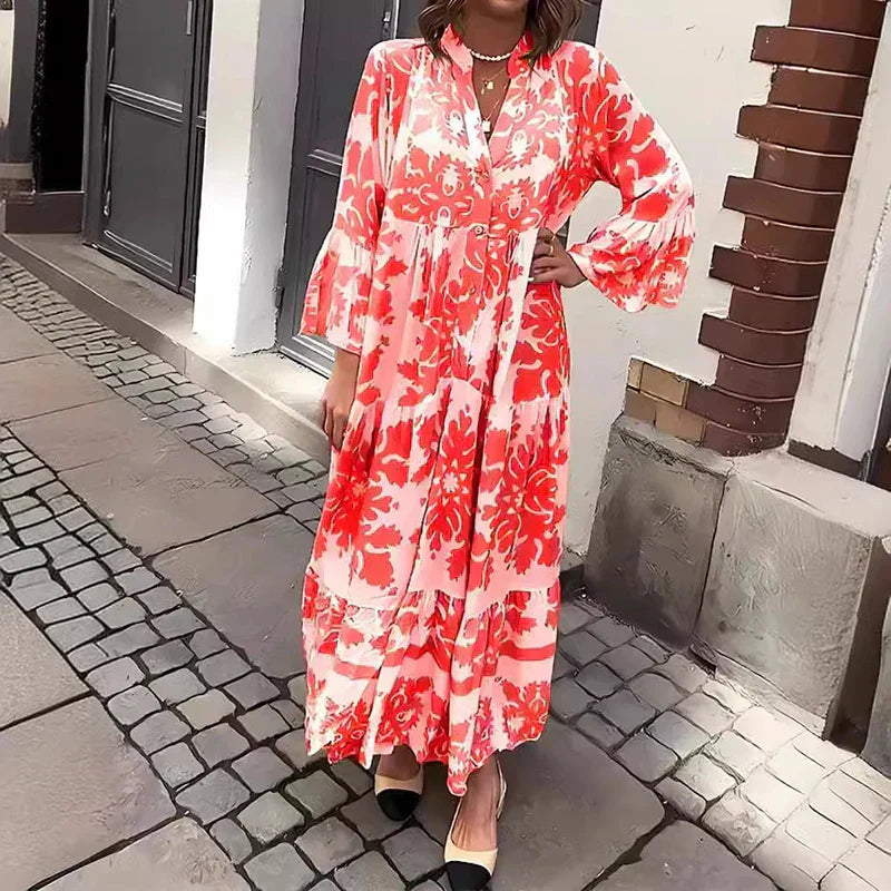 Ottoline | Printed Boho Maxi Dress