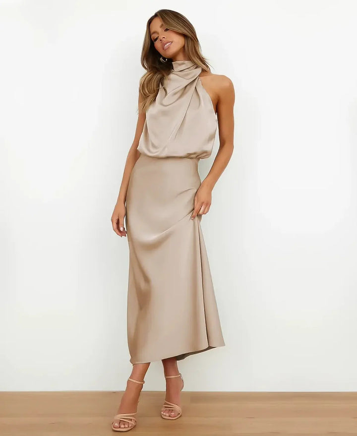 Delphine | High-Waist Midi Dress