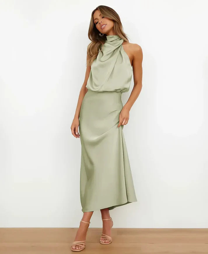 Delphine | High-Waist Midi Dress