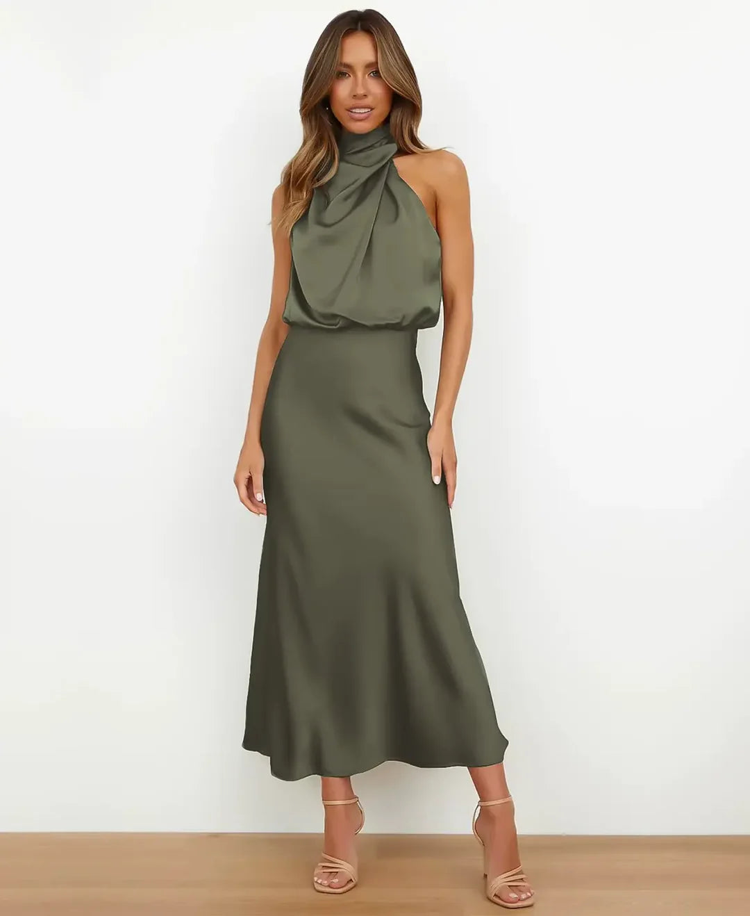 Delphine | High-Waist Midi Dress