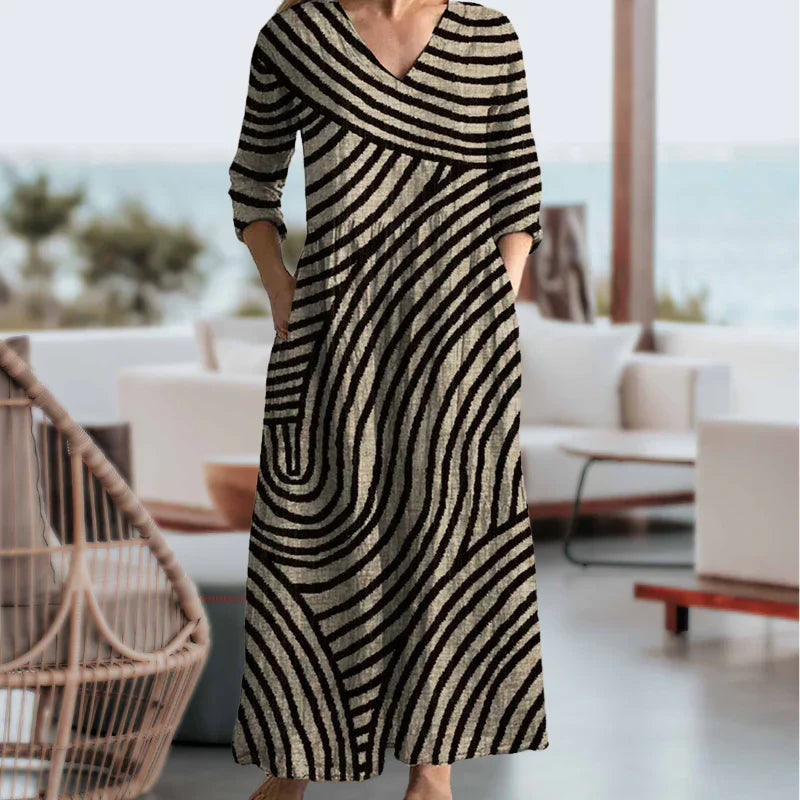 Elodie Maren Vintage Striped Dress