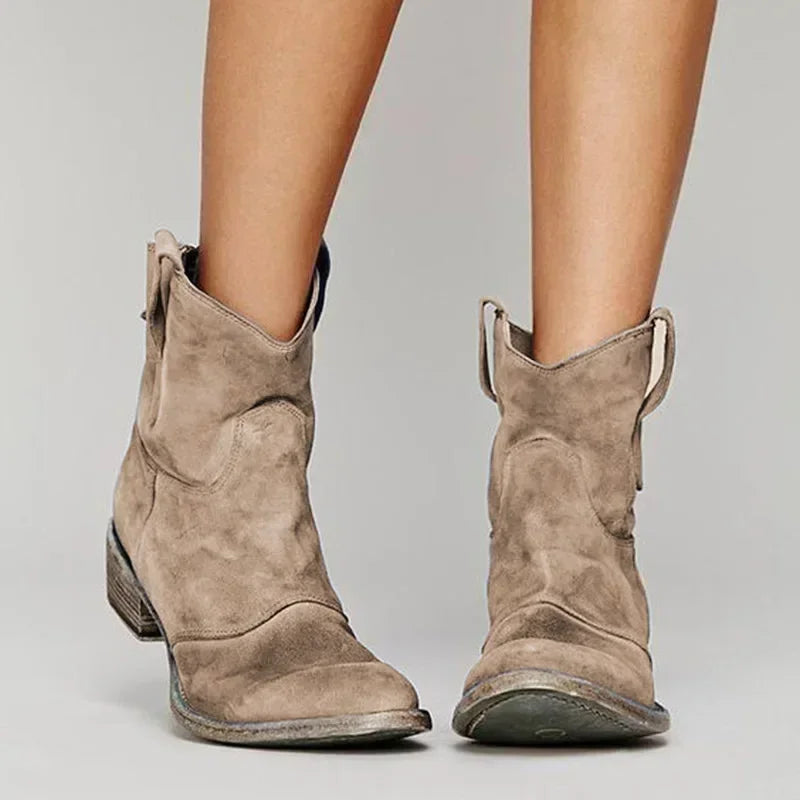 Ondine | Vintage Cowboy Ankle Boots