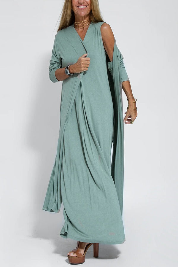 Seraphina Elegant Dress+ FREE Cardigan