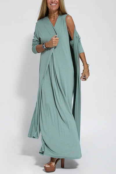 Seraphina Elegant Dress+ FREE Cardigan