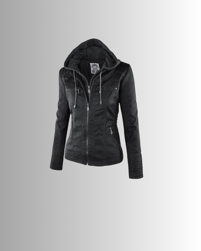 Sienna™ | Women's Waterproof Leather Jacket with Hood