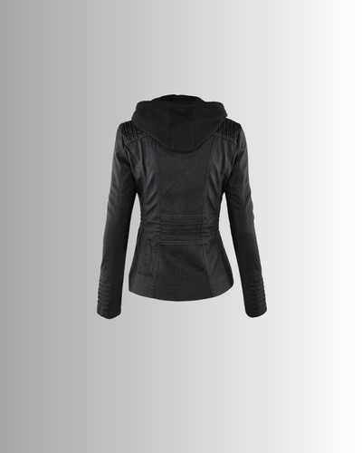 Sienna™ | Women's Waterproof Leather Jacket with Hood