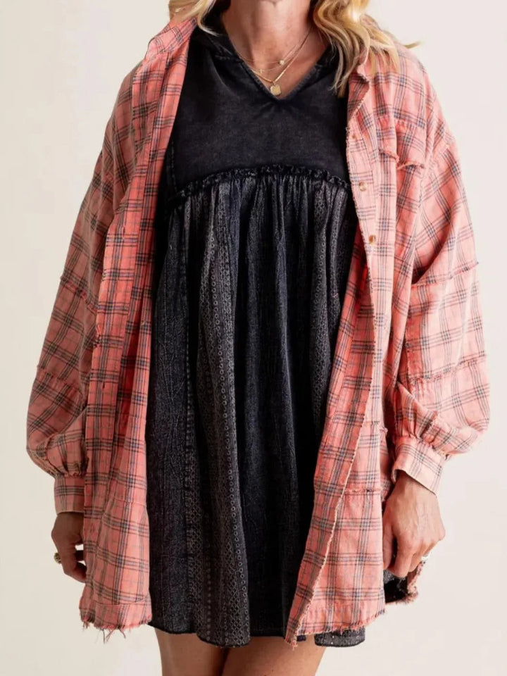 Guinevere | Raw-Edge Oversized Shirt Jacket