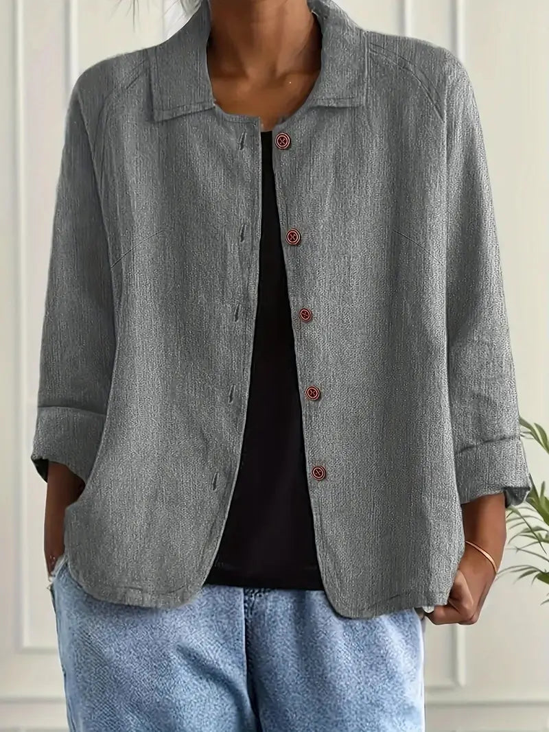 Ella | Button Front Lightweight Jacket