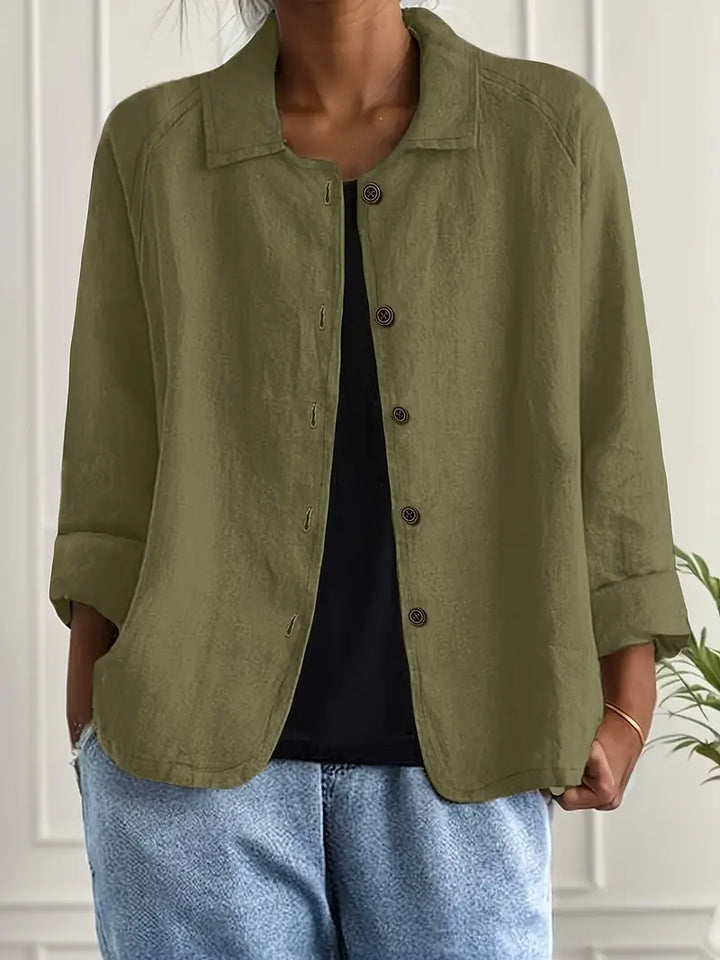 Ella | Button Front Lightweight Jacket
