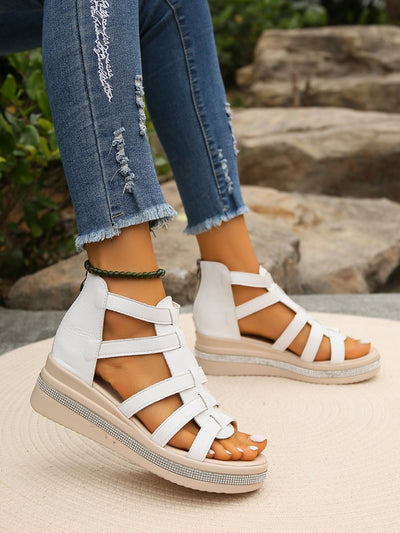 STRAVIA™ | Luxe Comfort Rhinestone Sandals
