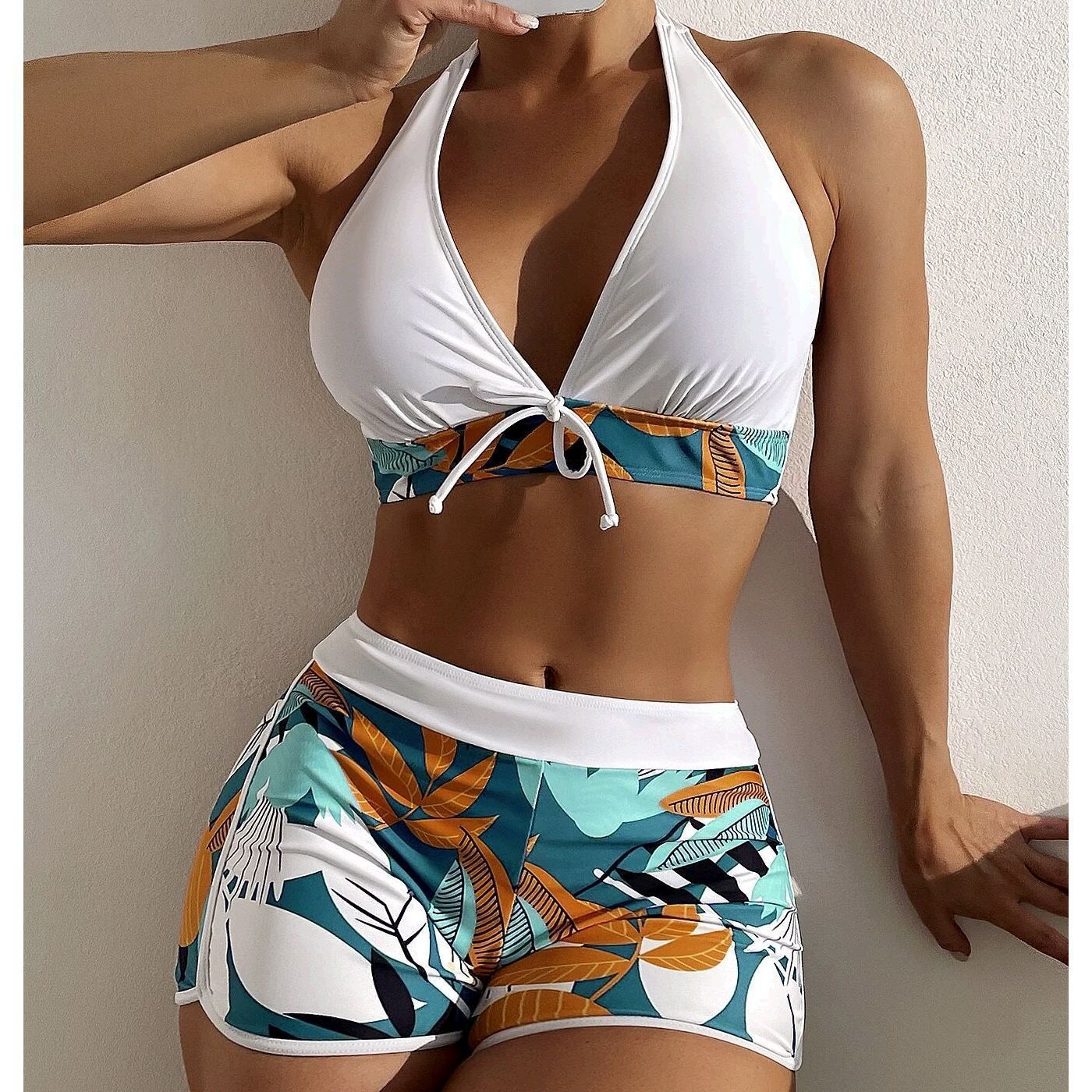 TropiFlex™ | Halter High-Waist Two-Piece Set