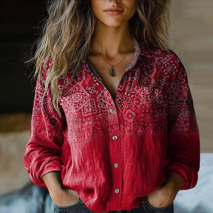 Wren | Paisley Print Bohemian Blouse