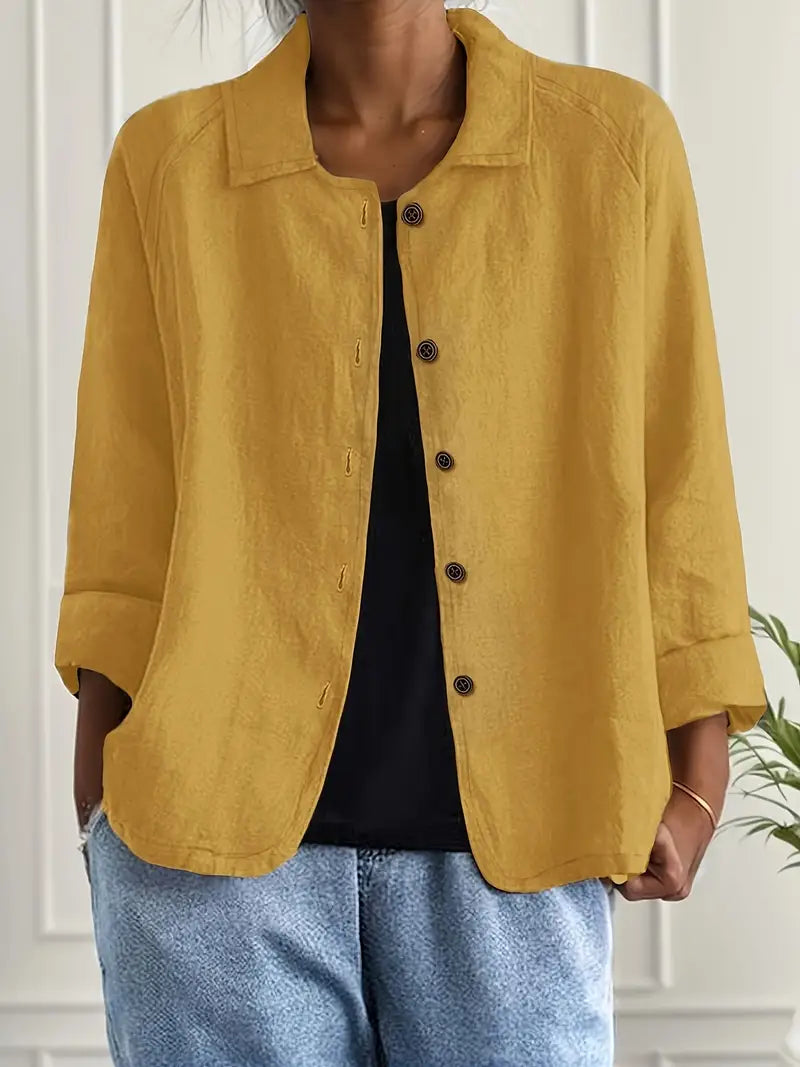 Ella | Button Front Lightweight Jacket