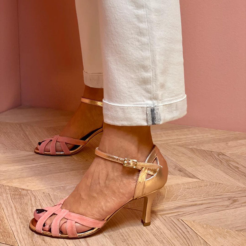 Mathilde | Colour Block Pointed Toe Heels