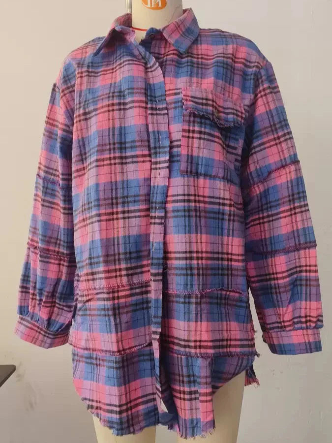 Guinevere | Raw-Edge Oversized Shirt Jacket