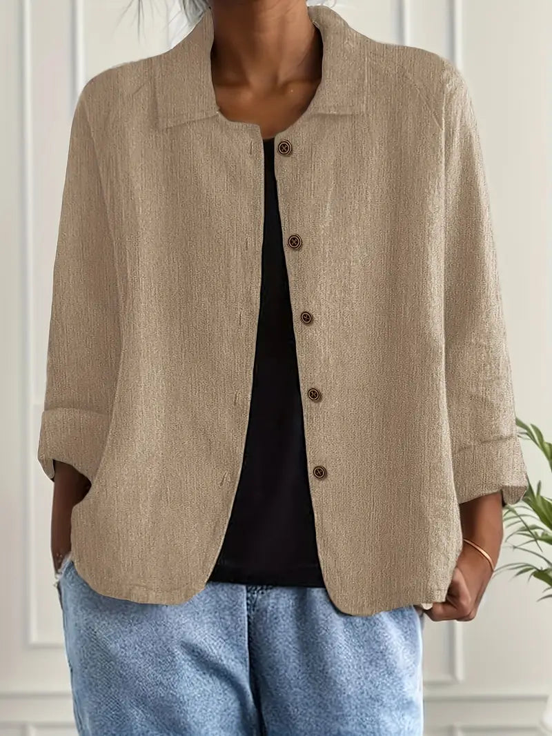Ella | Button Front Lightweight Jacket